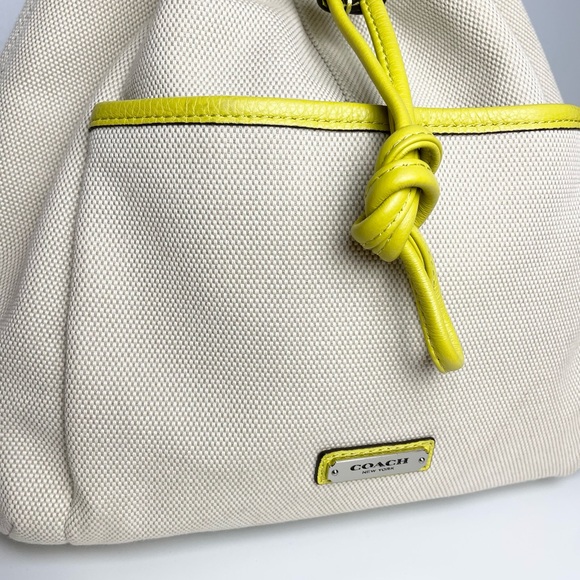 Coach Avery Chartreuse Drawstring Hobo - Picture 2 of 15
